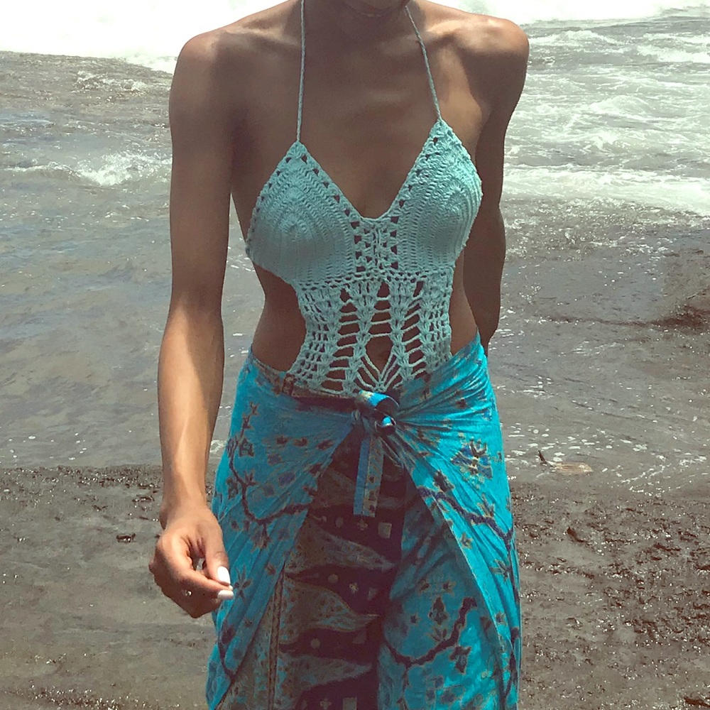 Balinese Handmade crochet one-piece swimsuit